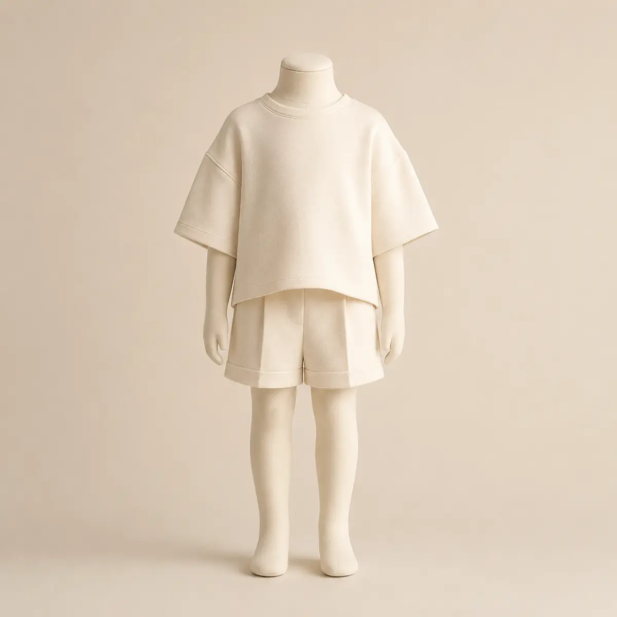 Conjunto color crema para niños